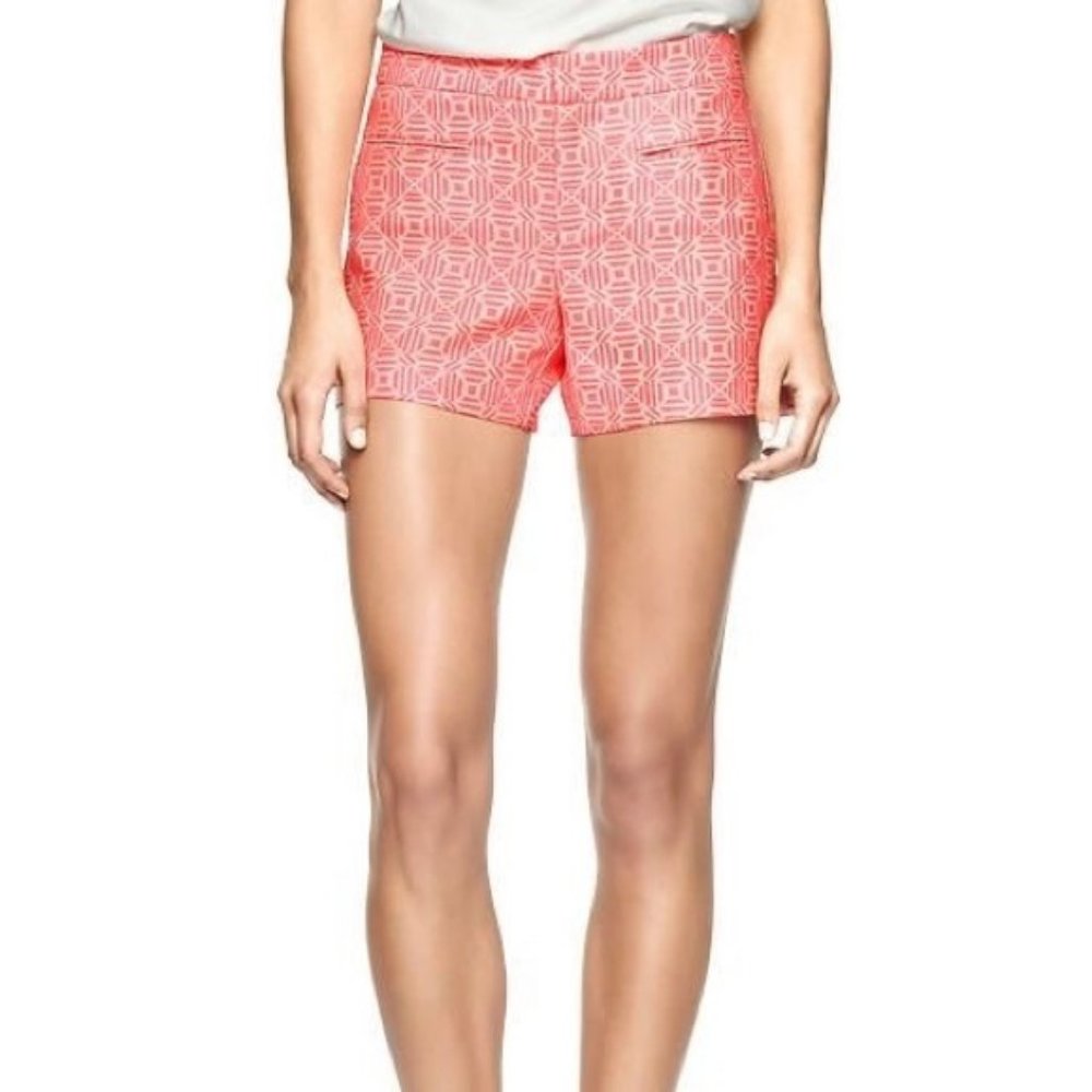 Gap Women's Neon Pink Jacquard Shorts Size 4